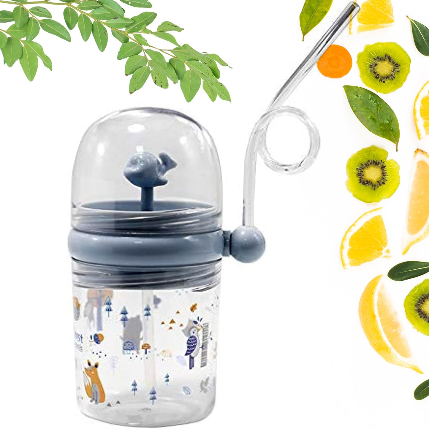 Whale Spray Sippy Cup with Straw and Lid