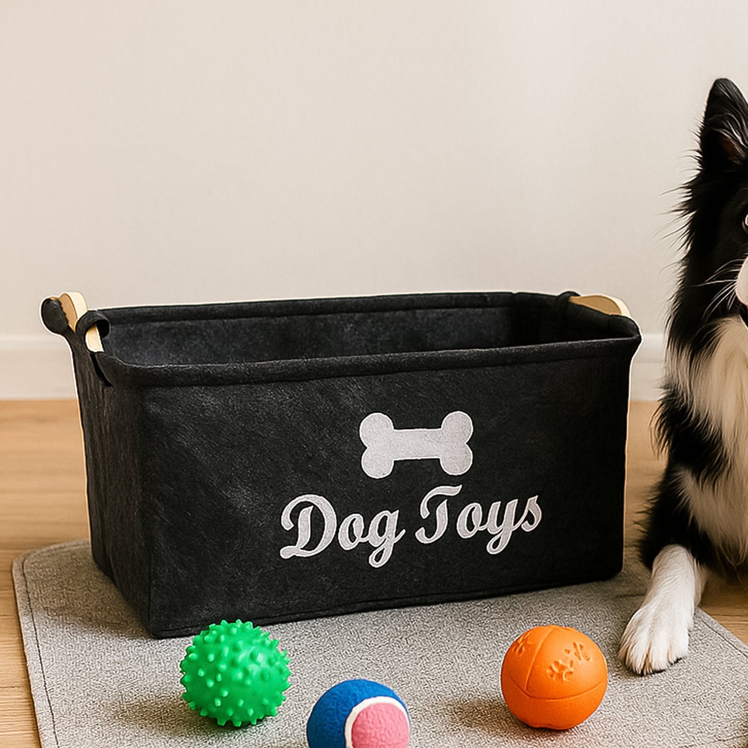 Pet Toy Storage Basket Felt