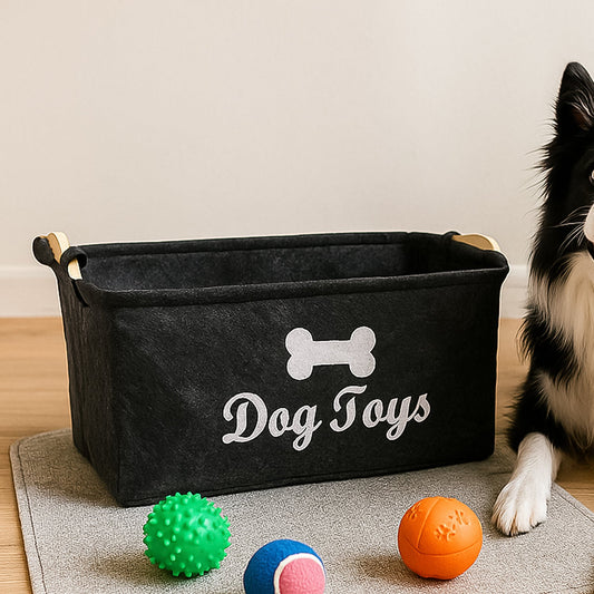 Pet Toy Storage Basket Felt
