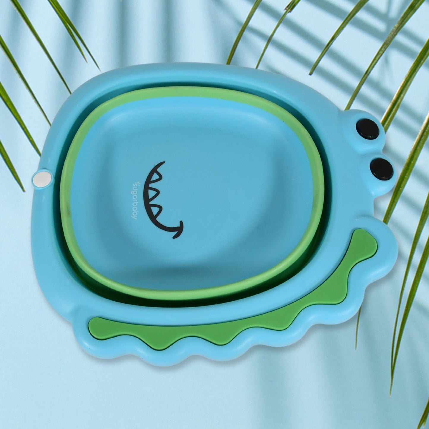 Frog Shape Foldable Baby Wash Basin (33×31cm)