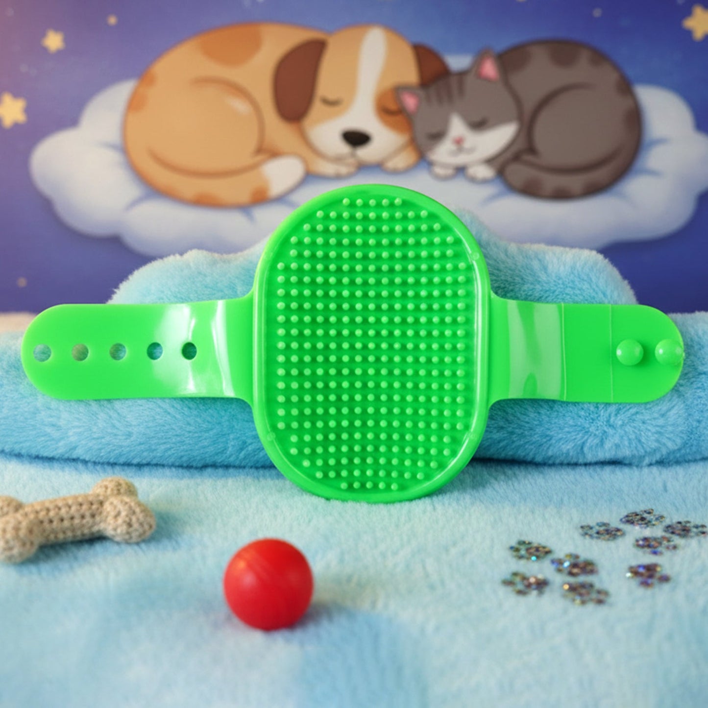 Pet Grooming Bath Brush Adjustable Strap