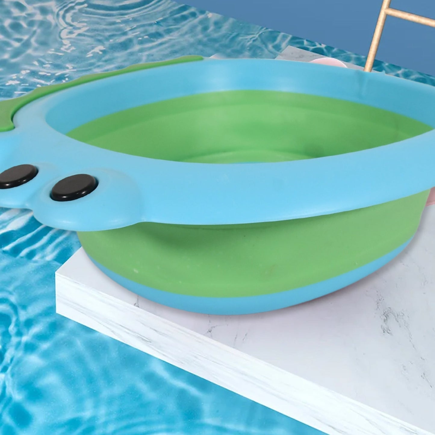 Frog Shape Foldable Baby Wash Basin (33×31cm)