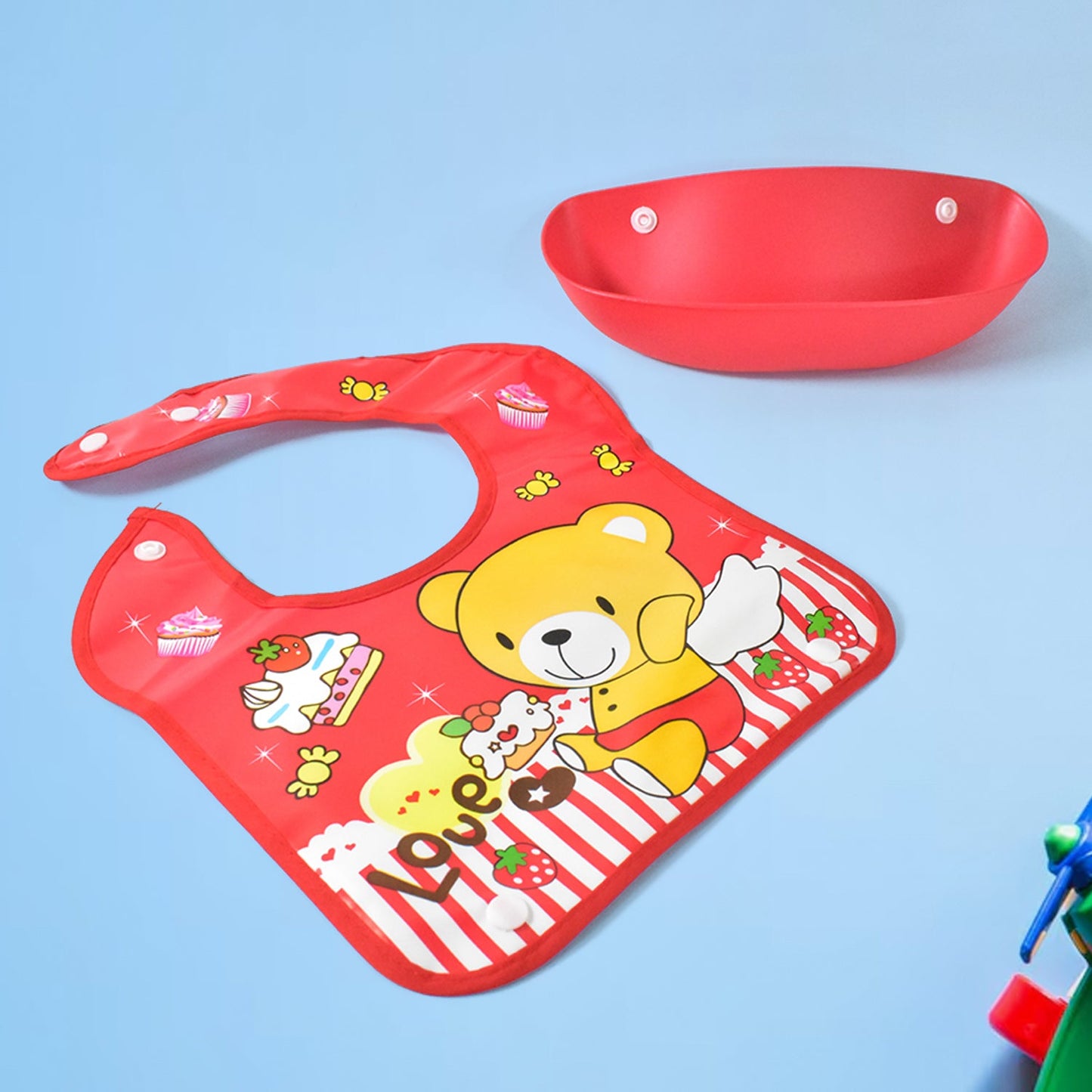 Waterproof BPA-Free Reusable Baby Bib (1 Pc)