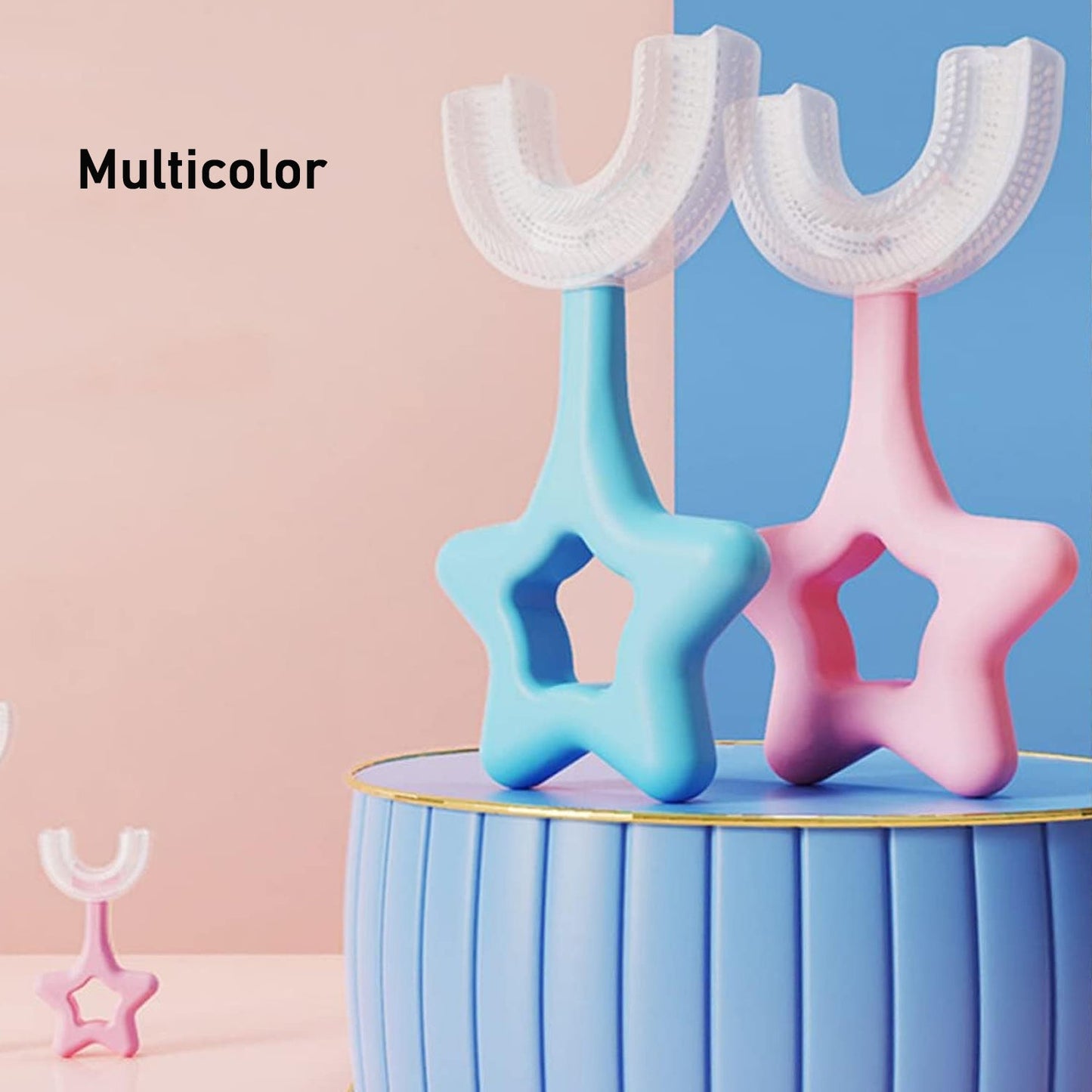 Kids U-Shape Star Silicone Toothbrush 360 Gentle Clean