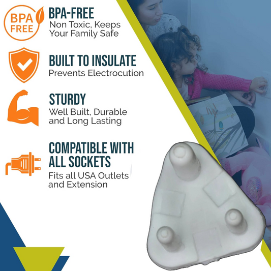 Baby Safety Socket Cover Big Electric Plug Protector 6pc