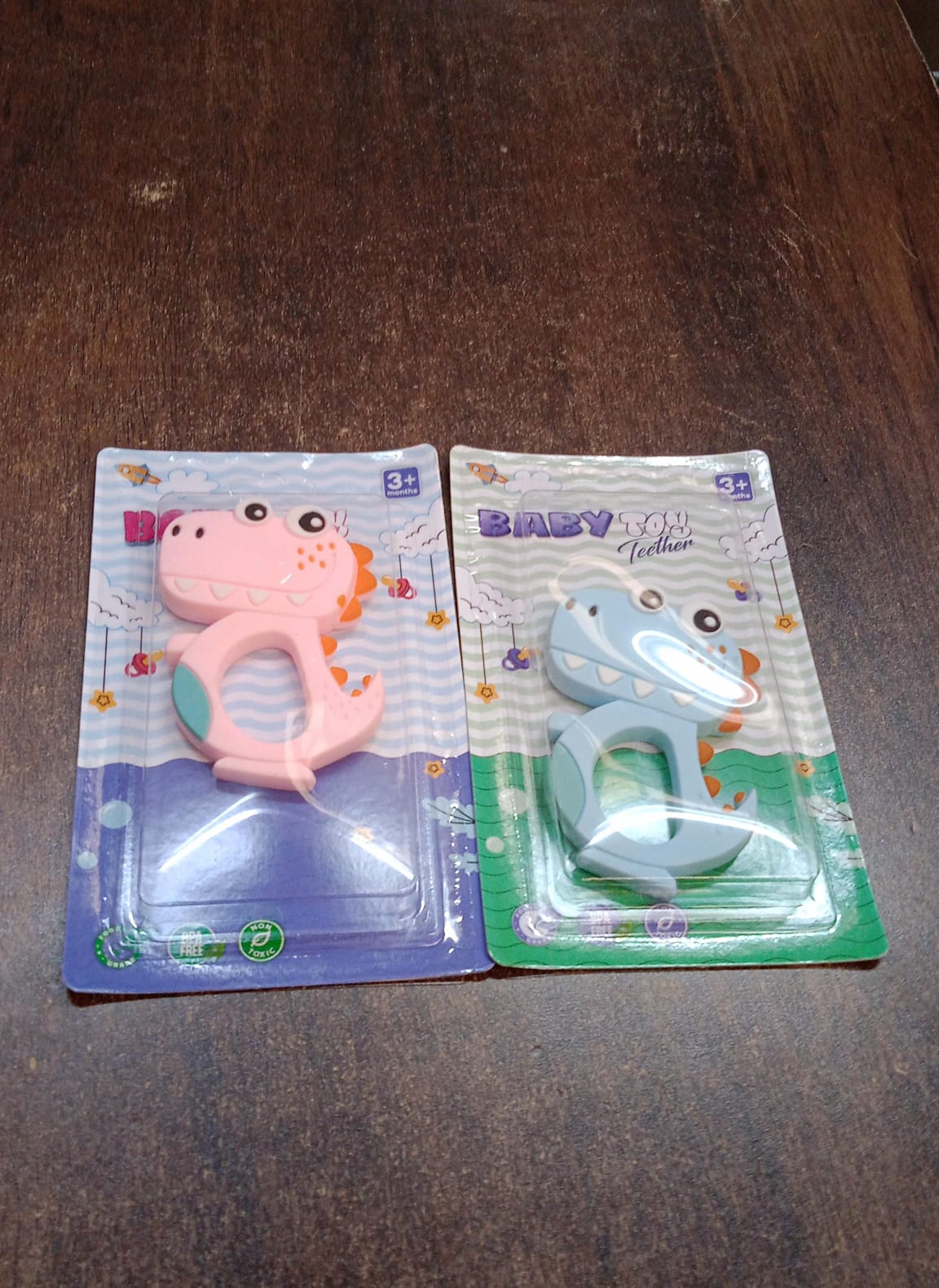 Silicone Dinosaur Baby Teether — BPA-Free (1 Pc)