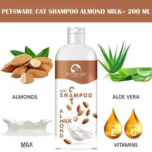 5-in-1 Cat Shampoo with Conditioner — Almond Milk 200ml