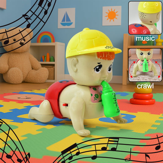 Crawling Baby Toy with Music and Lights Engaging Toddler Toy